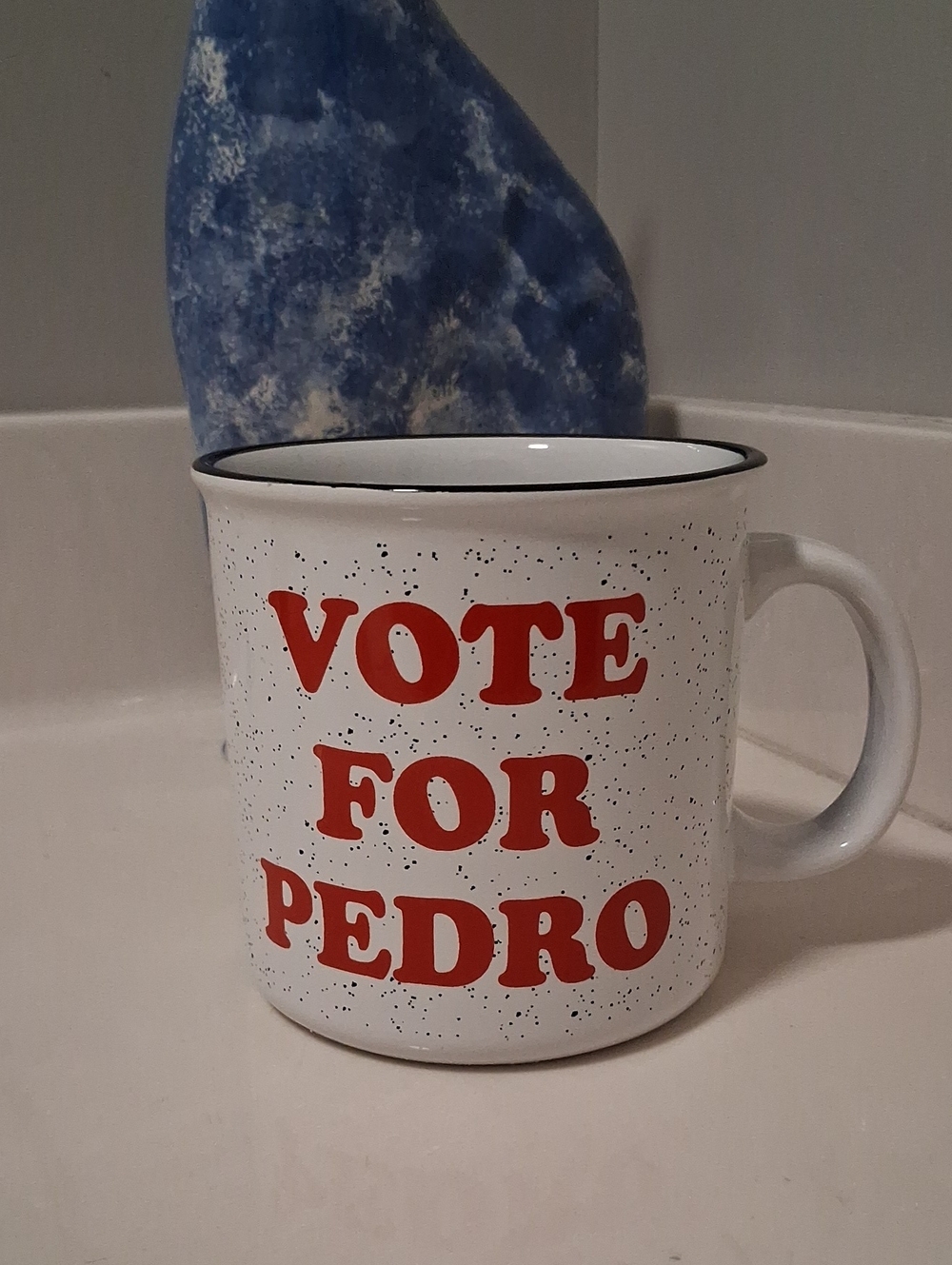 Napoleon Dynomite Vote For Pedro Mug. Large 20 Oz. Speckled Mug.